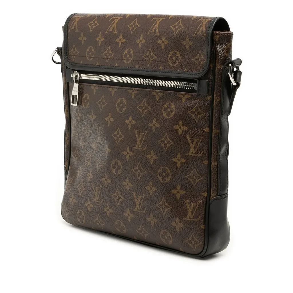Louis Vuitton Monogram Macassar Bass MM Brown Canvas Very good - Back View