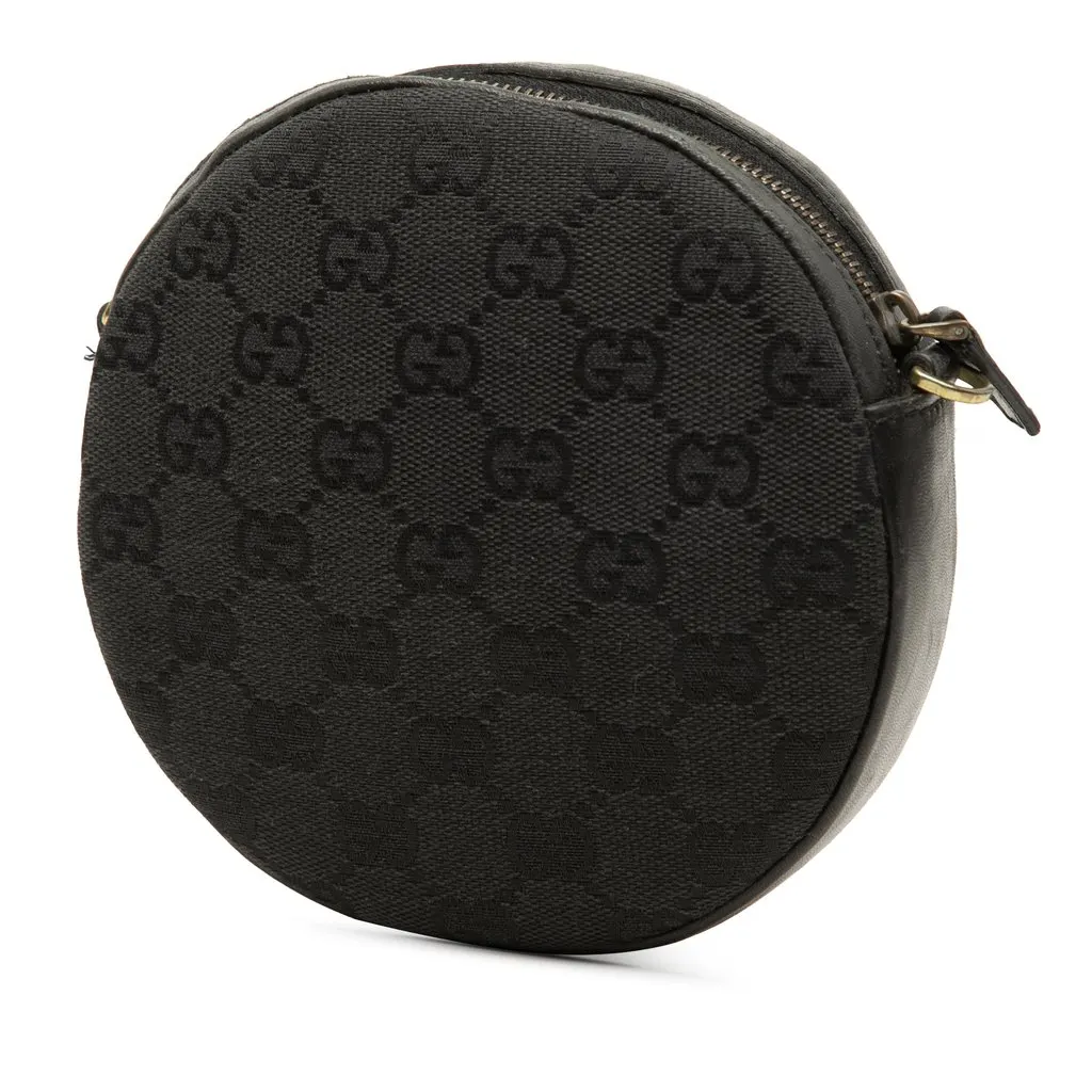 Gucci GG Canvas Round Crossbody Black Very good - Back View