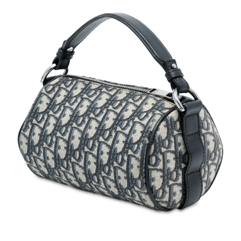Dior Mini Oblique Canvas Roller Messenger Bag Blue Very good - Back View