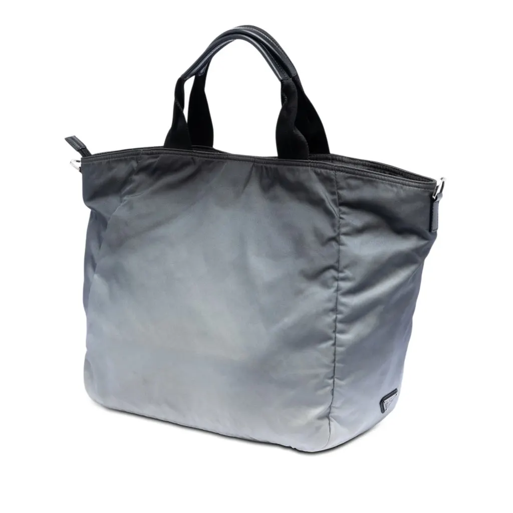 Prada Tessuto City and Jungle Print Tote Black Very good - Back View