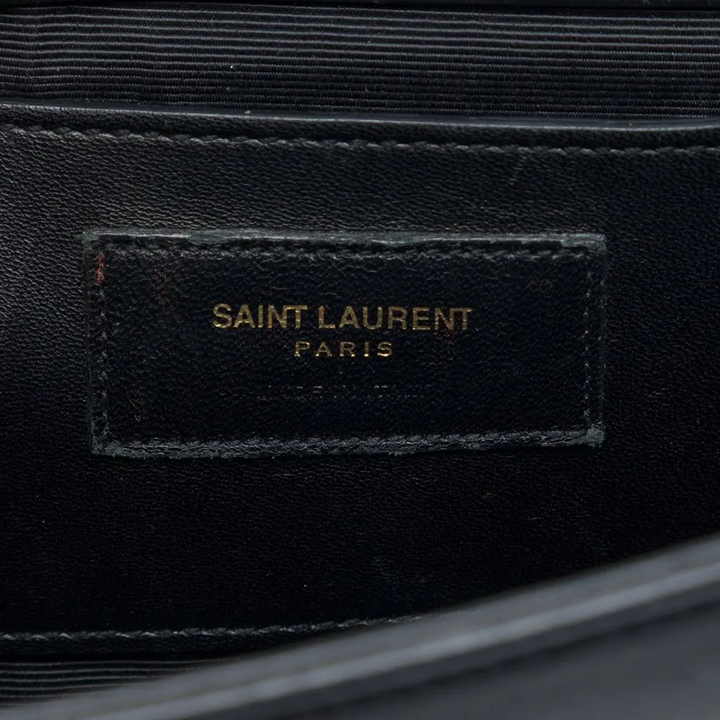 Saint Laurent Medium Smooth Calfskin Braided Monogram Kate Crossbody Black Leather Very good - Box View