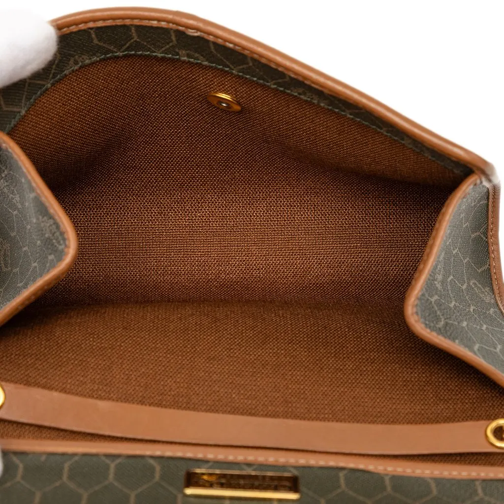 Dior Honeycomb Coated Canvas Chain Crossbody Black Very good - Model View