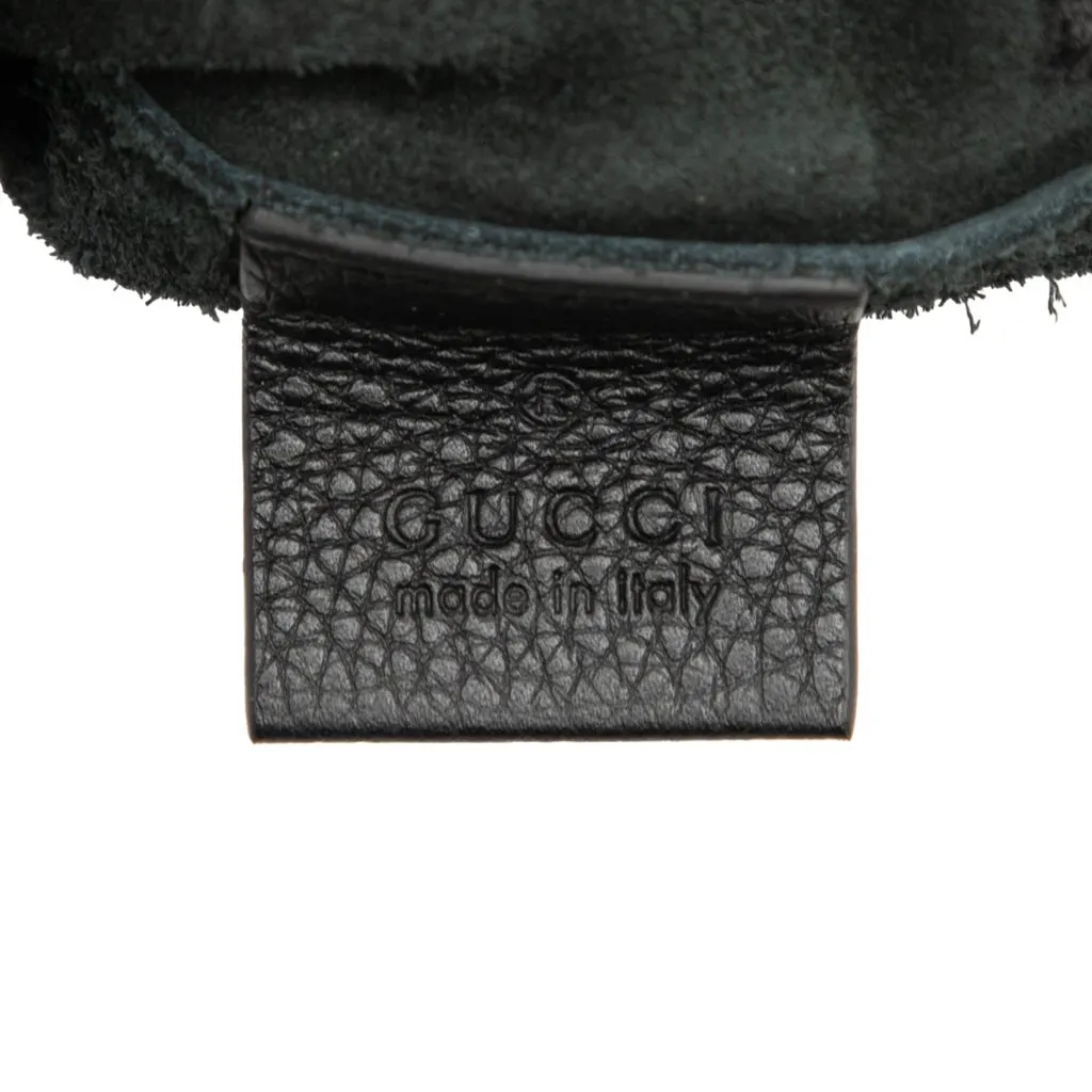 Gucci Medium Calfskin Logo Portfolio Clutch Black Leather Very good - Box View