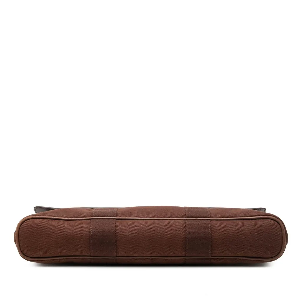 Hermès Toile and Swift Valparaiso Long MM Brown Very good - Inside View