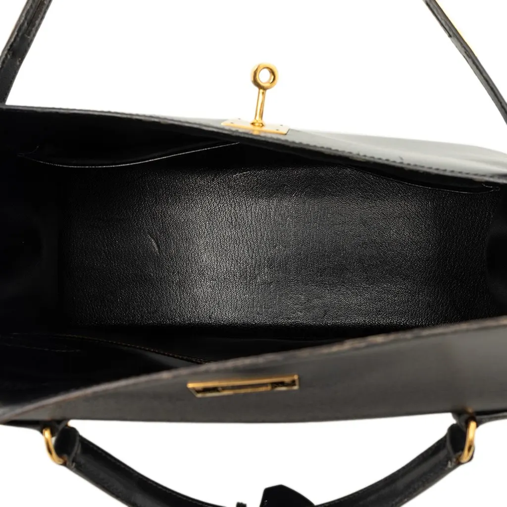 Hermès Box Calf Kelly Sellier 32 Black Leather Very good - Model View