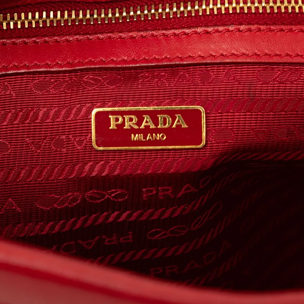 Prada Tessuto Gaufre Crossbody Red Very good - Box View