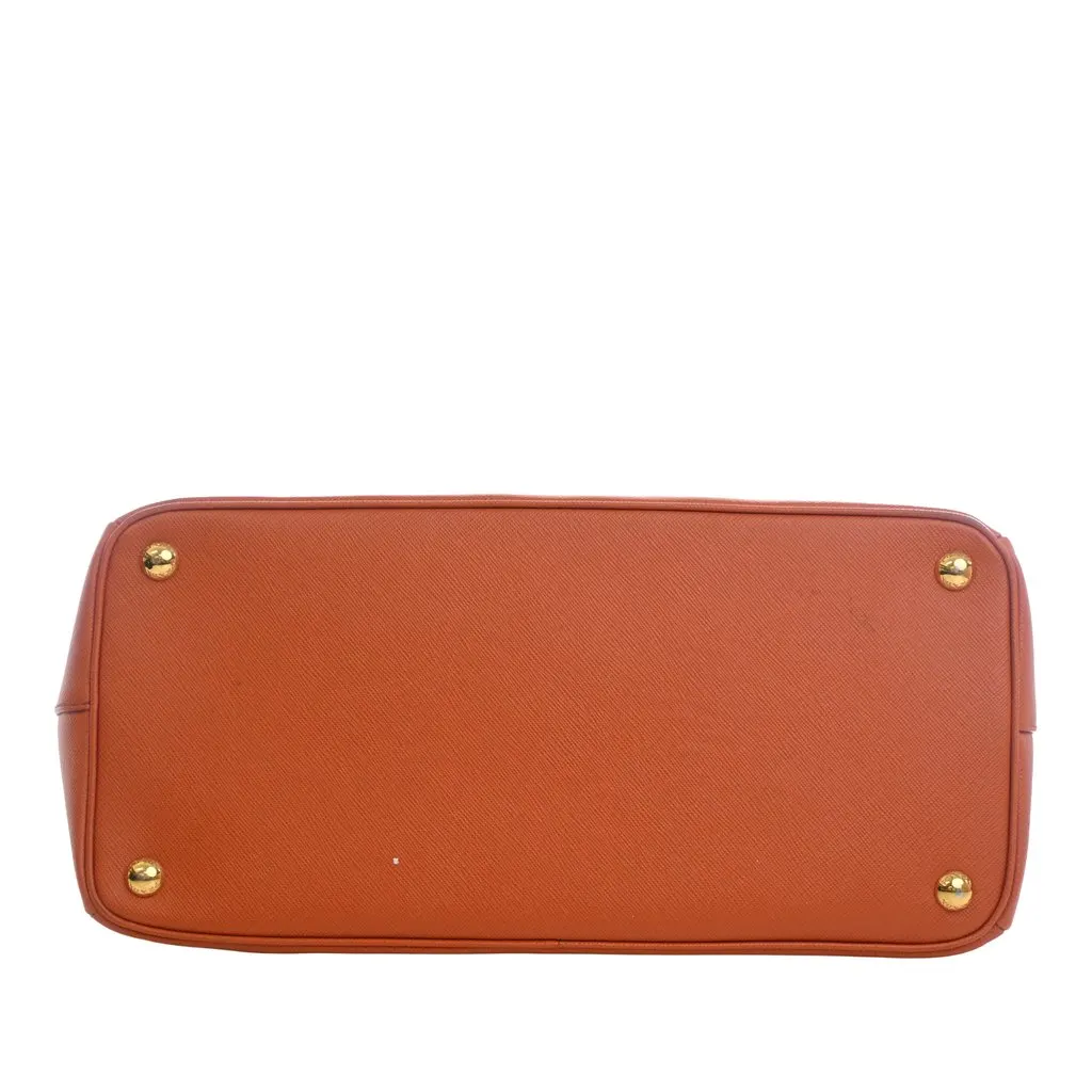 Prada Saffiano Lux Parabole Tote Orange Leather Very good - Box View