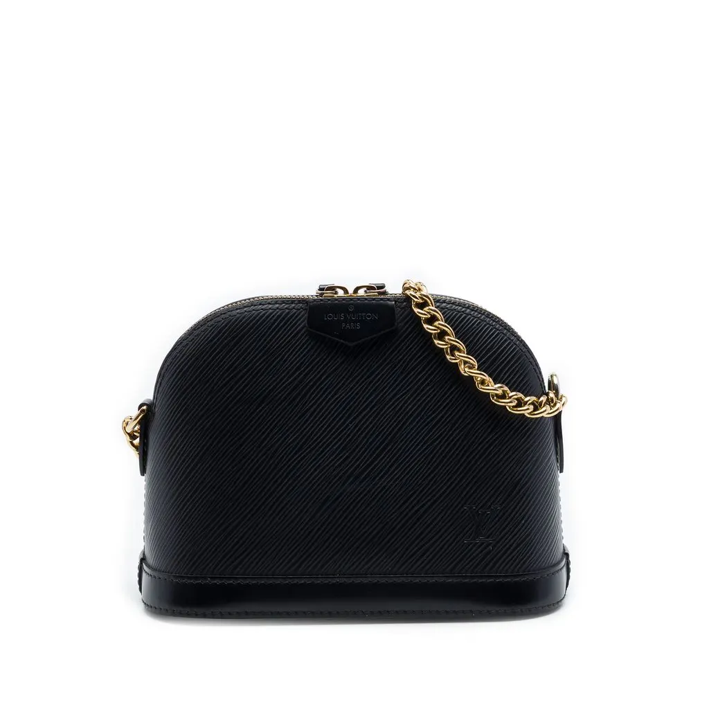 Louis Vuitton Epi Mini Alma Black Leather Very good - Front View