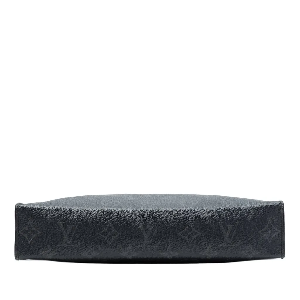 Louis Vuitton Monogram Eclipse Pochette Voyage MM Black Canvas Good - Inside View