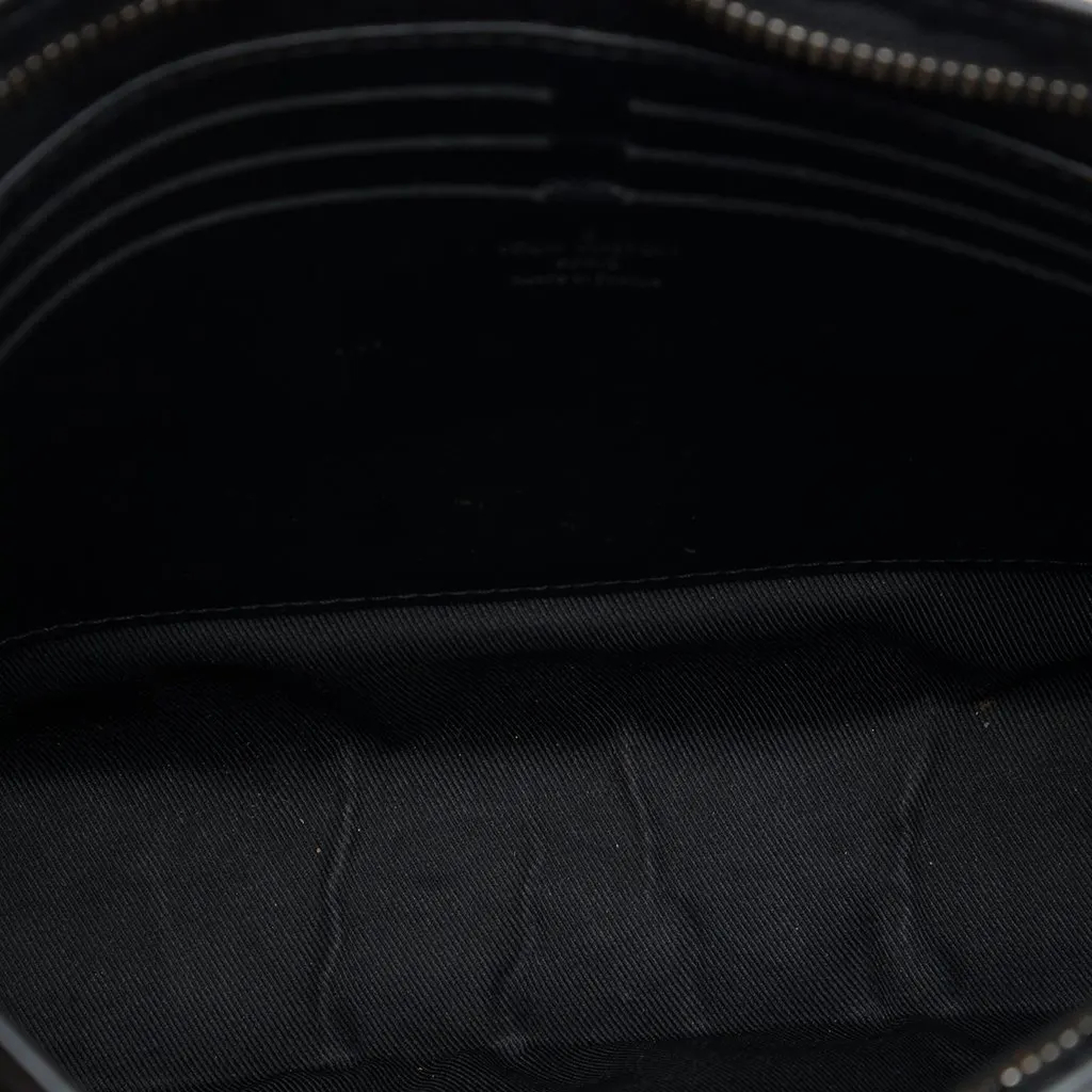 Louis Vuitton Monogram Eclipse Pochette Voyage MM Black Canvas Good - Model View