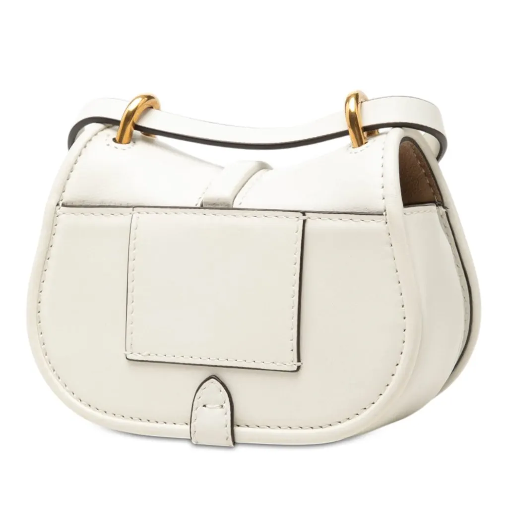 Fendi Nano Leather C mon Crossbody White Leather Very good - Back View