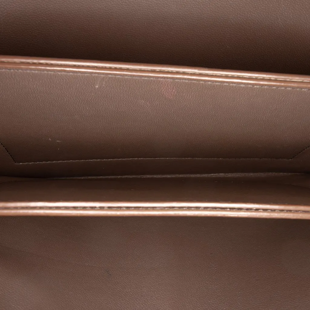 Celine Grained Calfskin Multifunction Clutch Brown Leather Very good - Model View