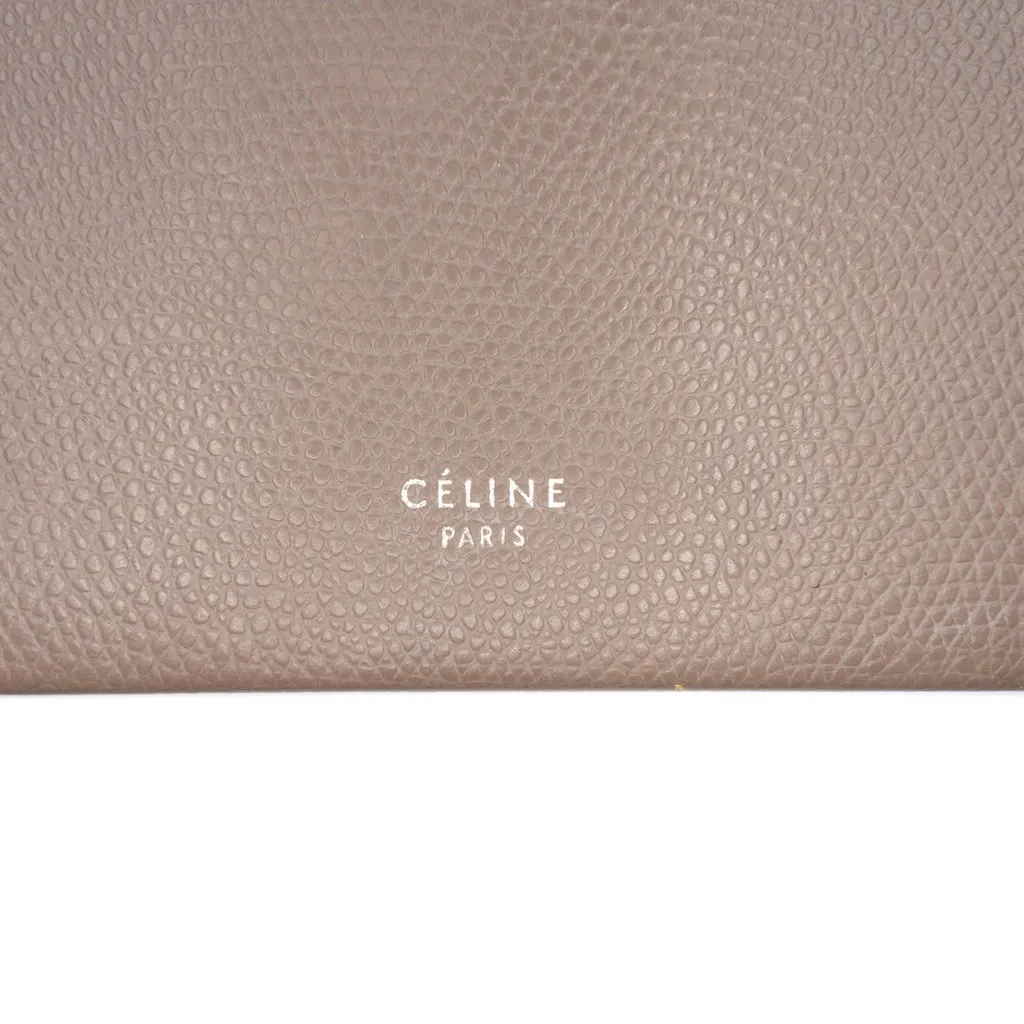 Celine Grained Calfskin Multifunction Clutch Brown Leather Very good - Box View