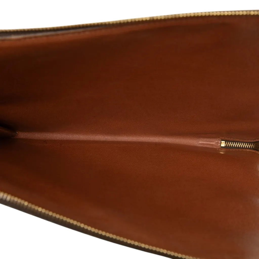 Louis Vuitton Monogram Poche Documents Portfolio 30 Brown Canvas Good - Model View