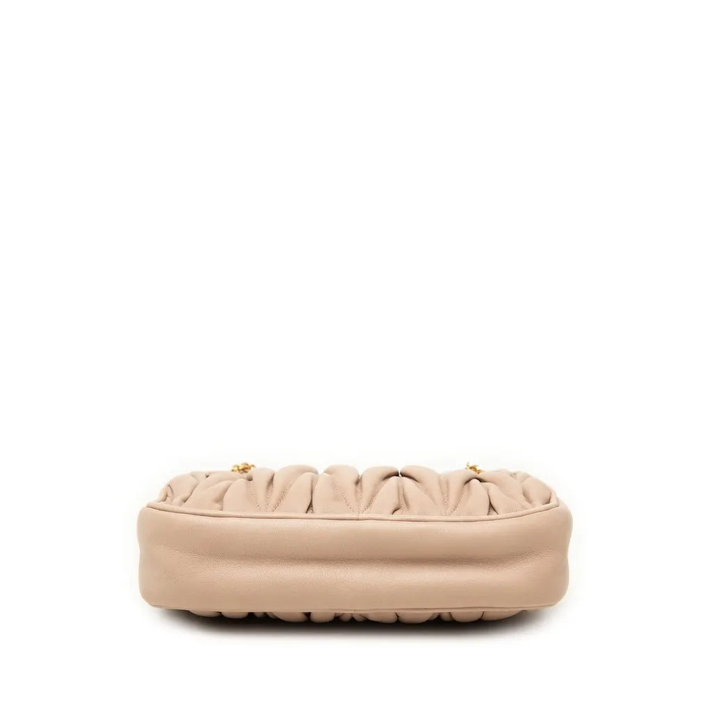 Miu Miu Matelasse Nappa Pouch with Chain Brown Leather Very good - Inside View