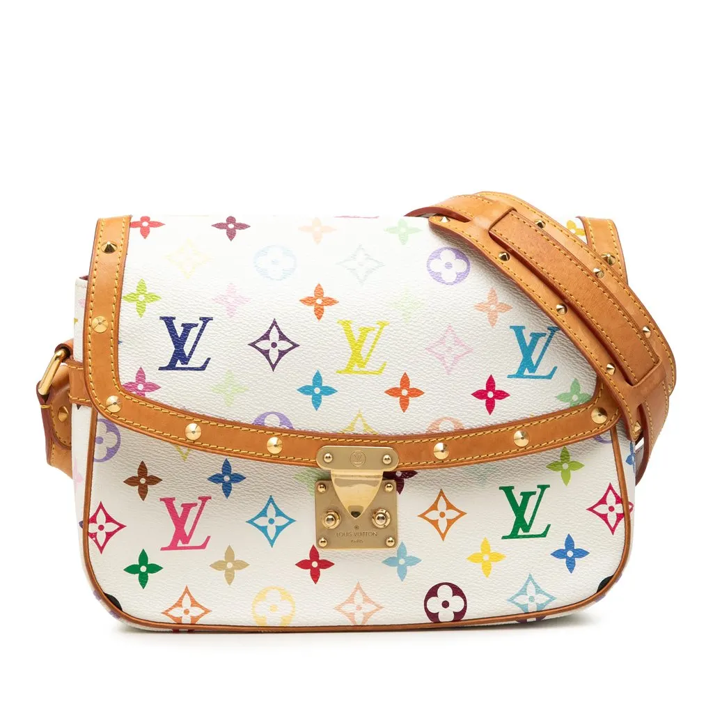 Louis Vuitton Monogram Multicolore Sologne White Very good - Front View