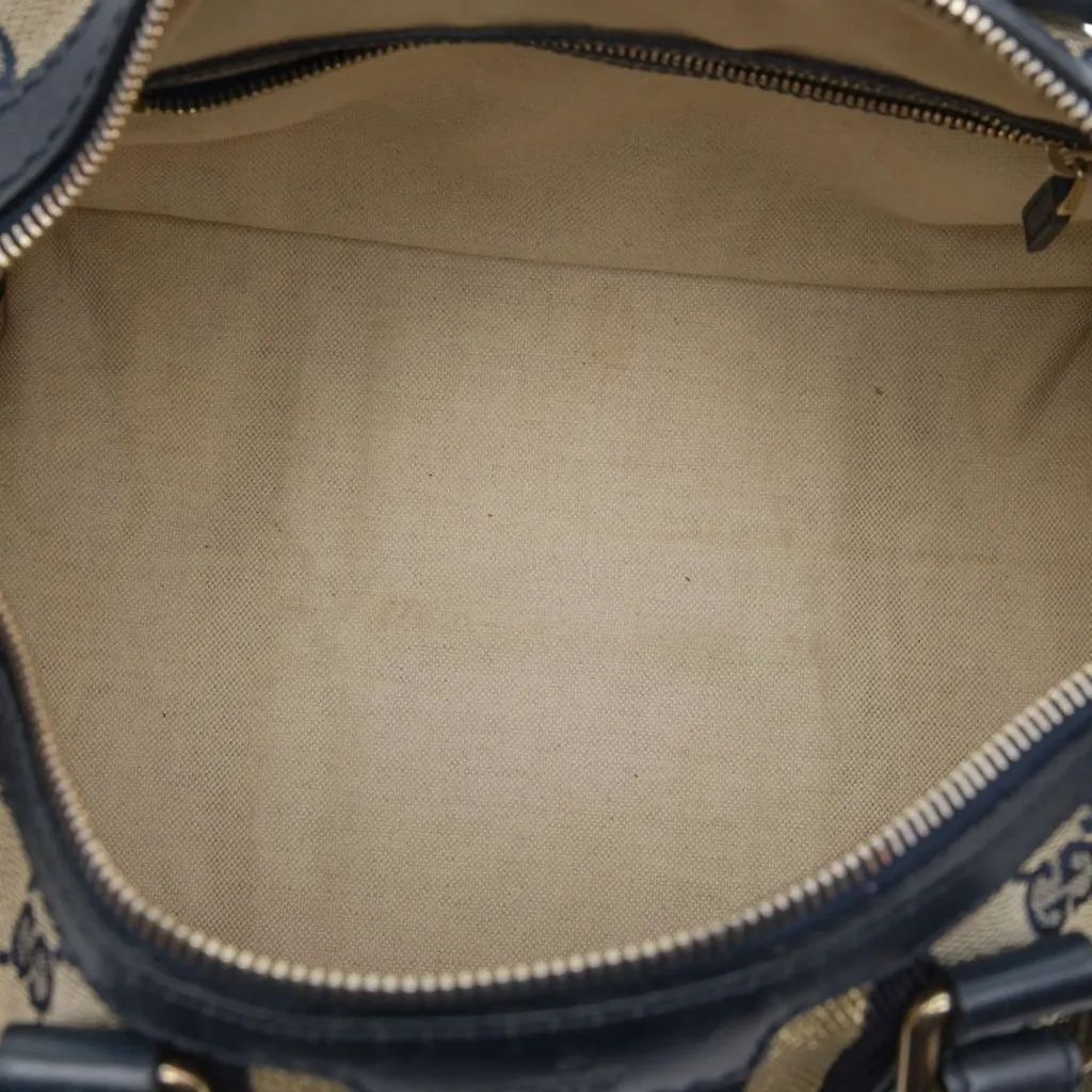 Gucci Medium GG Canvas Web Joy Boston Bag Beige Canvas Good - Model View