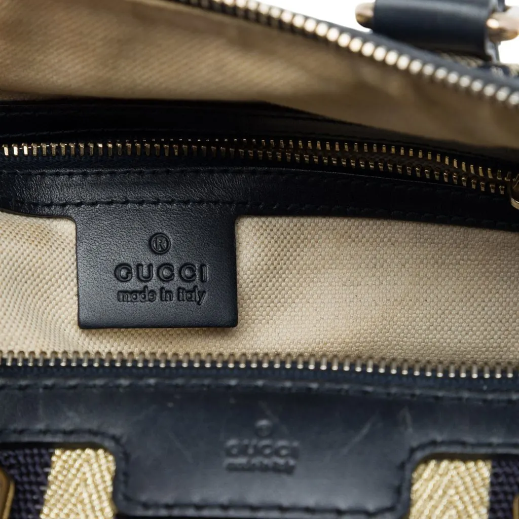 Gucci Medium GG Canvas Web Joy Boston Bag Beige Canvas Good - Box View