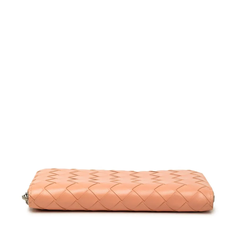 Bottega Veneta Nappa Intrecciato Zip Around Long Wallet Orange Leather Very good - Inside View
