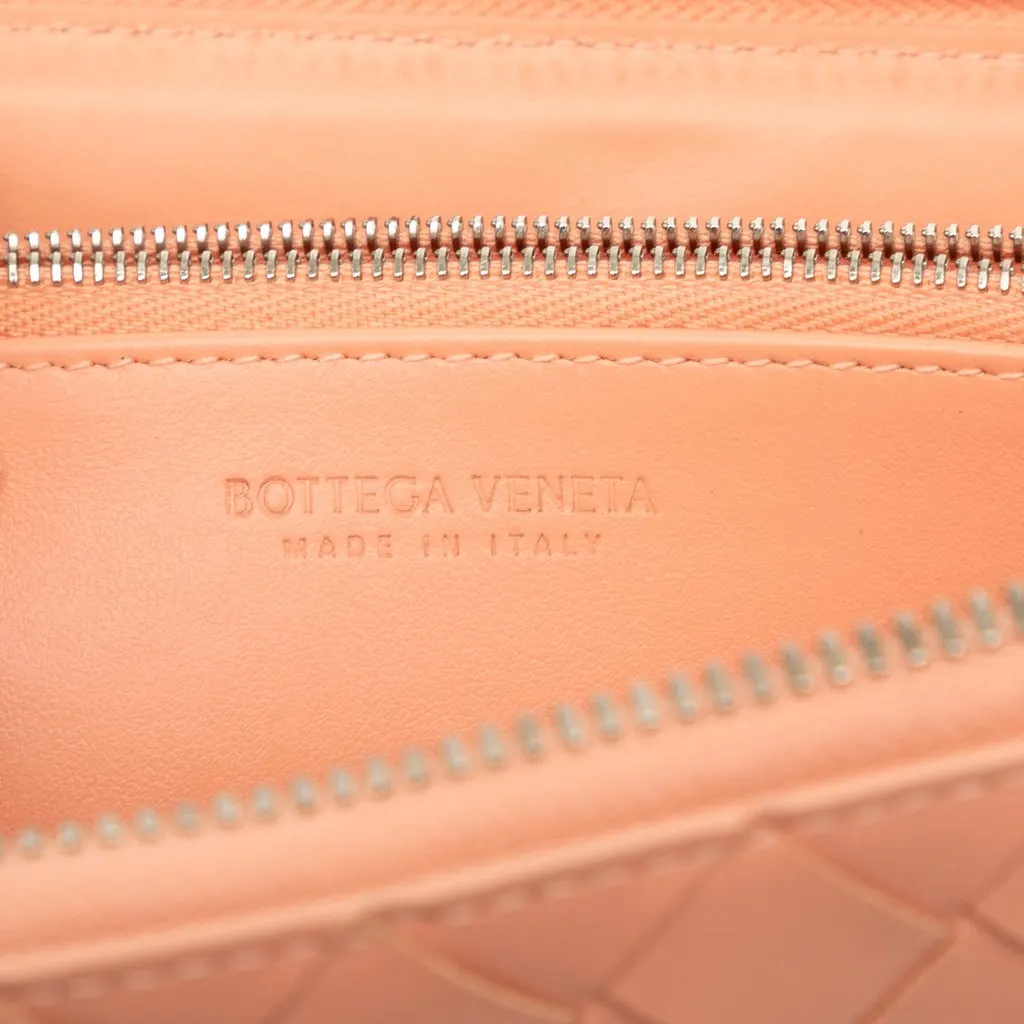 Bottega Veneta Nappa Intrecciato Zip Around Long Wallet Orange Leather Very good - Box View