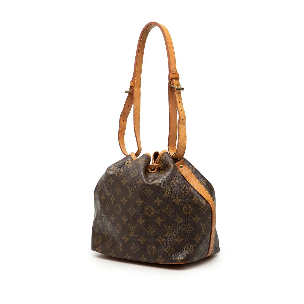 Louis Vuitton Monogram Petit Noe Brown Canvas Good - Back View
