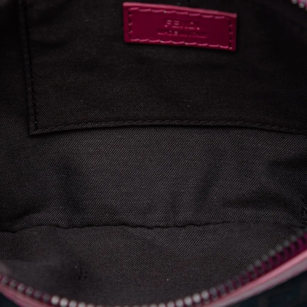 Fendi Zucchino Canvas Pouch Black Very good - Model View