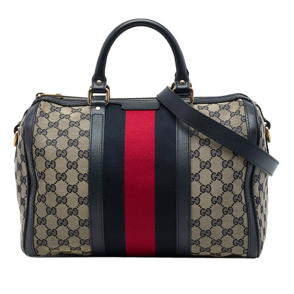 Gucci متوسطة GG قماش ويب Joy بوسطن حقيبة