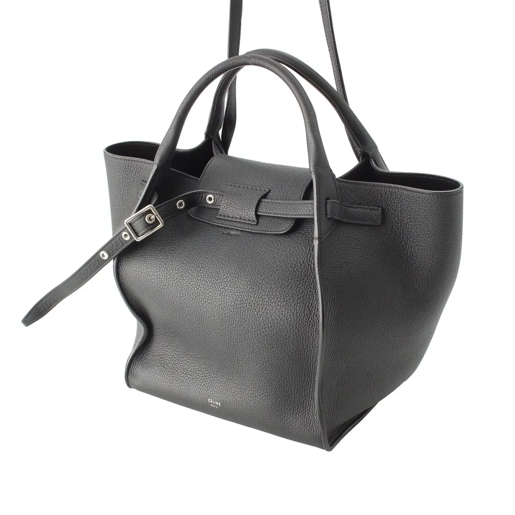 Celine Medium Supple Grained Calfskin Big Bag Black Leather Very good - Inside View