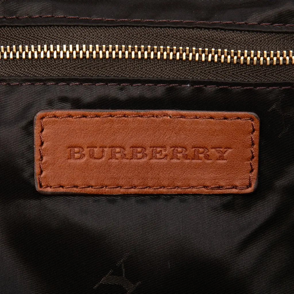 Burberry Leather Heart Studded Boston Bag Brown Leather Very good - Box View