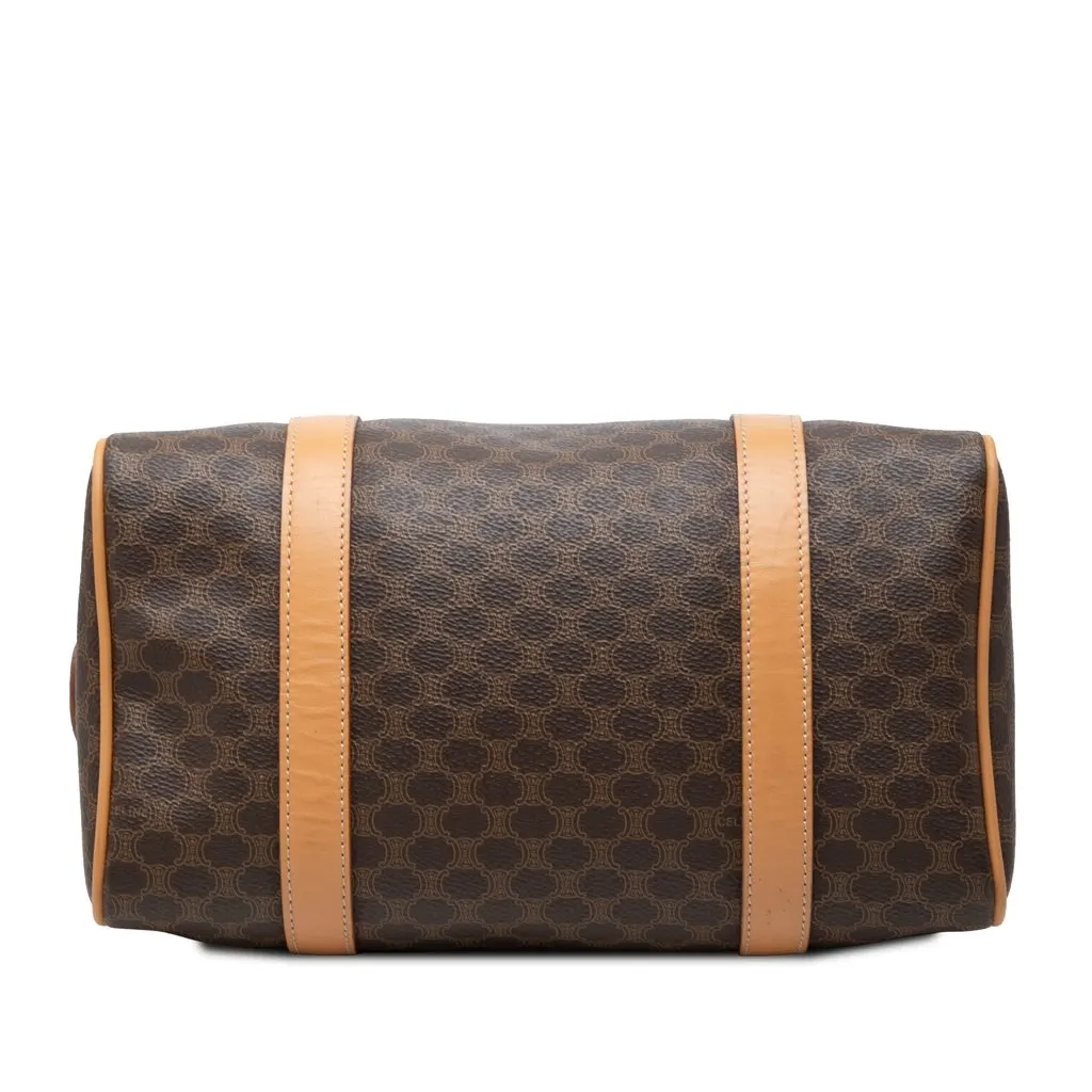 Celine Macadam Coated Canvas Boston Bag Brown Canvas Good - Inside View