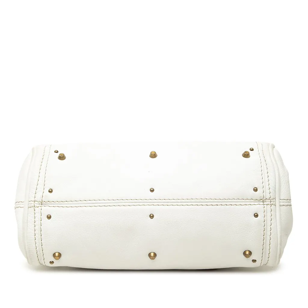 Chloé Mini Leather Paddington Handbag White Leather Good - Inside View