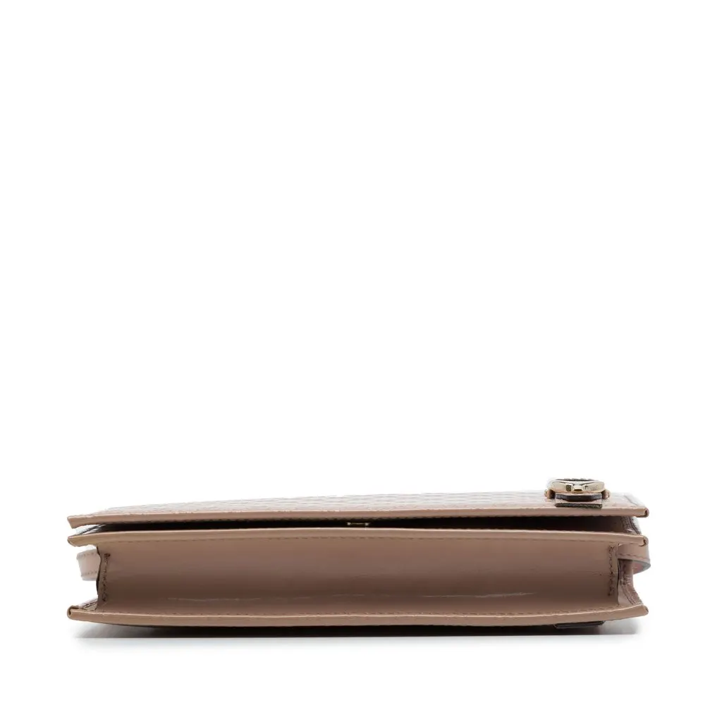 Gucci Patent Microguccissima Stirrup Crossbody Beige Leather Very good - Inside View