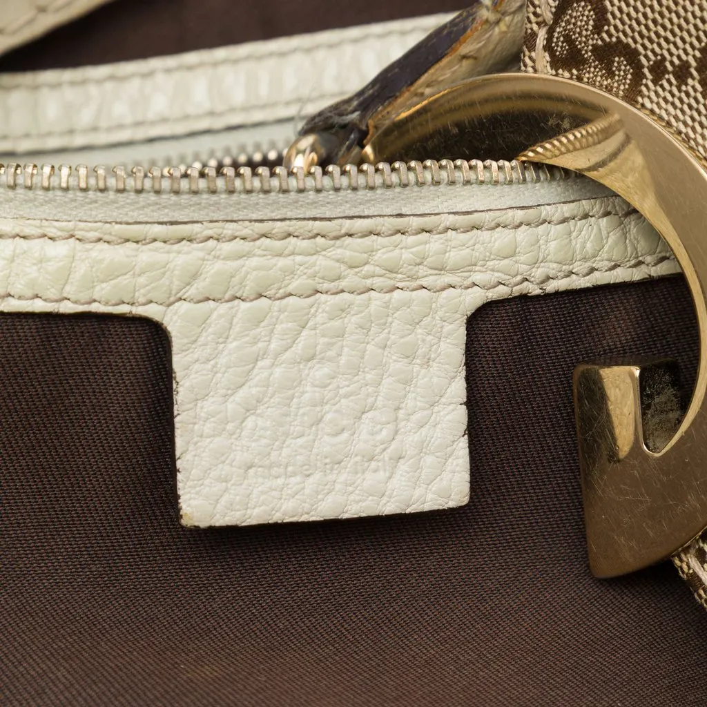 Gucci GG Canvas Charlotte Tote Beige Canvas Good - Box View