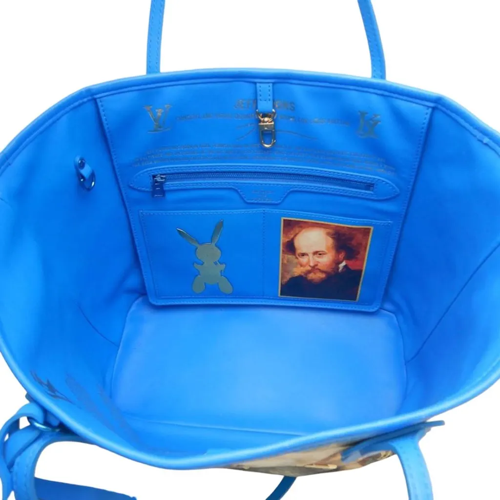 Louis Vuitton Jeff Koons Masters Collection Rubens Neverfull MM Blue Very good - Inside View