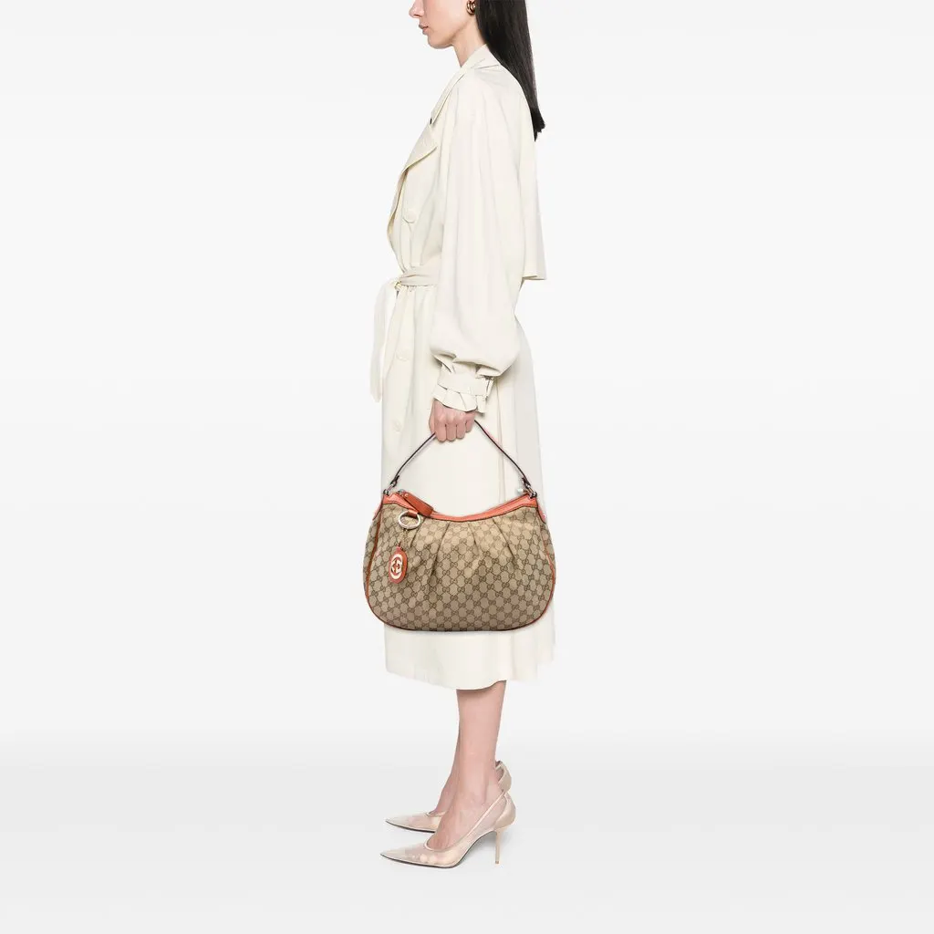 Gucci GG Canvas Sukey Shoulder Bag Beige Very good - Box View