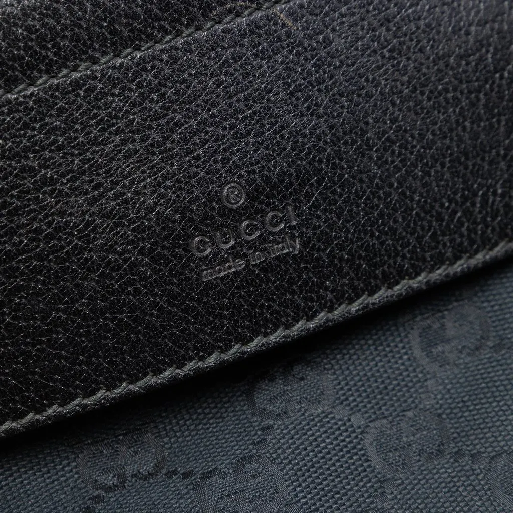 Gucci GG Canvas Double Pocket Belt Bag Blue Very good - Box View