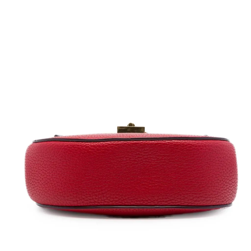 Chloé Mini Leather Drew Crossbody Red Leather Good - Inside View