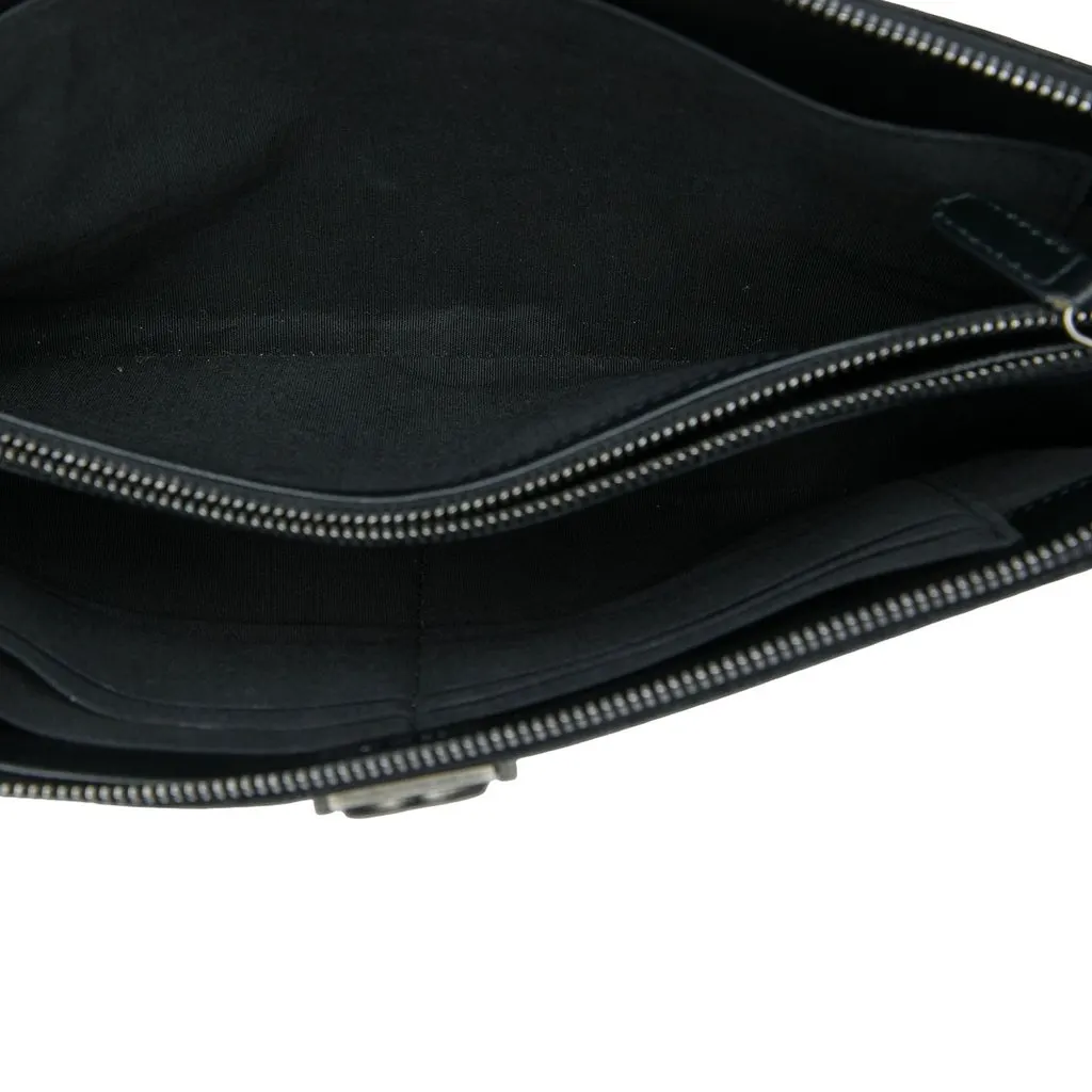 Chanel Quilted Caviar Boy O Case Zip Clutch Black Leather Very good - Model View