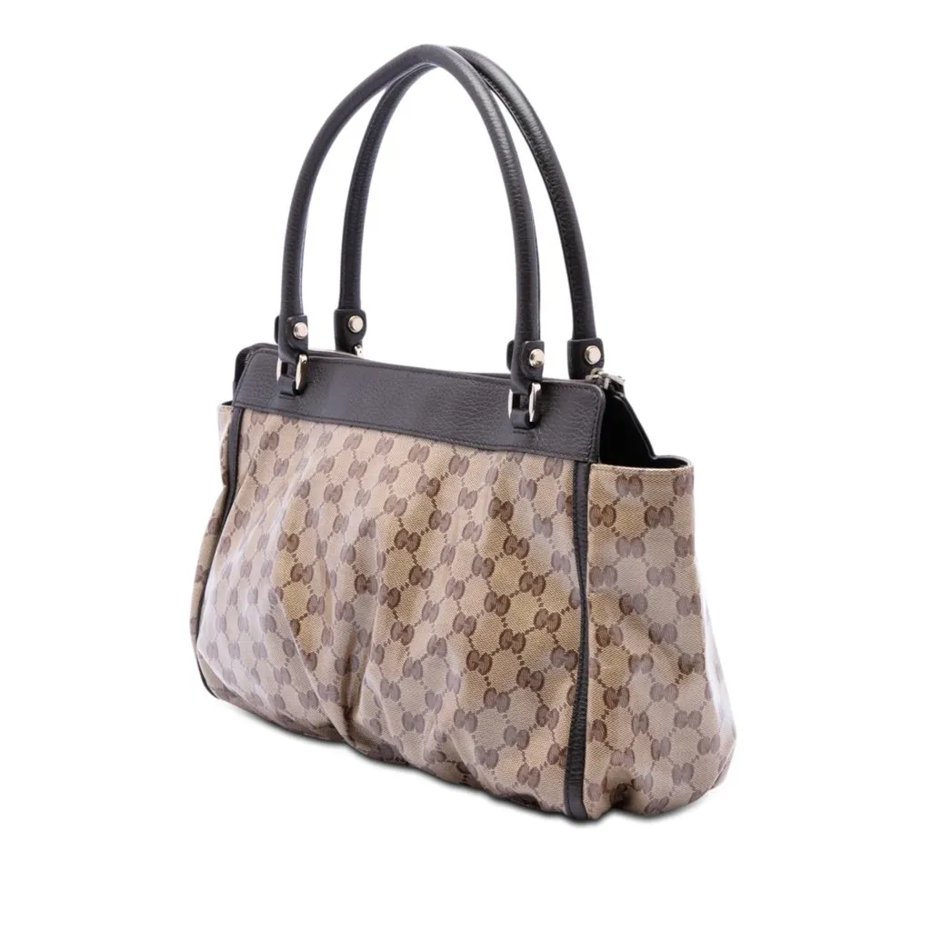 Gucci GG Crystal Abbey D Ring Tote Beige Very good - Back View