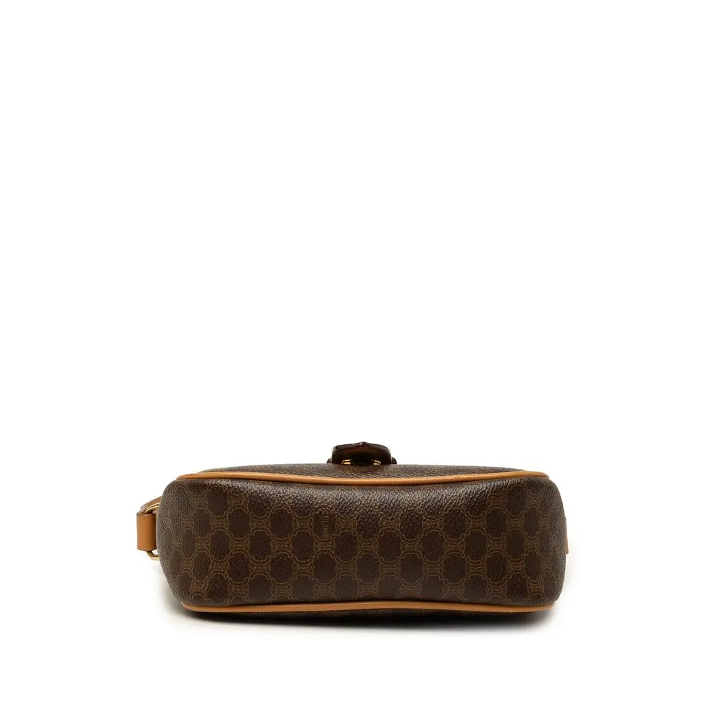 Celine Macadam Coated Canvas Crossbody Brown Canvas Good - Inside View