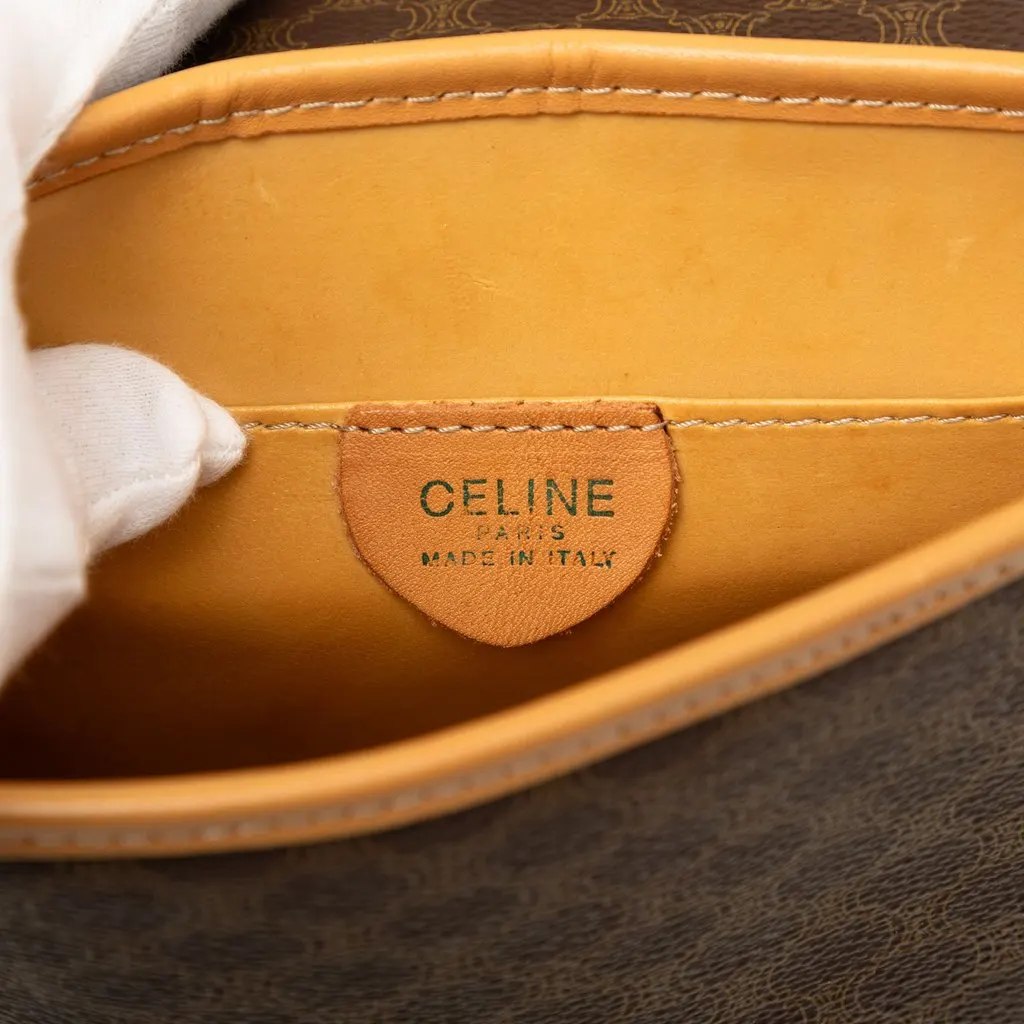 Celine Macadam Coated Canvas Crossbody Brown Canvas Good - Box View