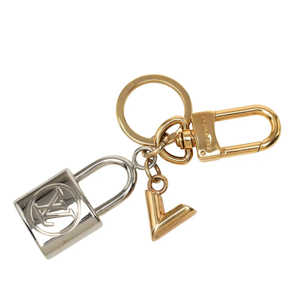 Louis Vuitton Gold Plated and Brass Kaleido V Bag Charm and Key Holder Gold Metal Very good - Front View