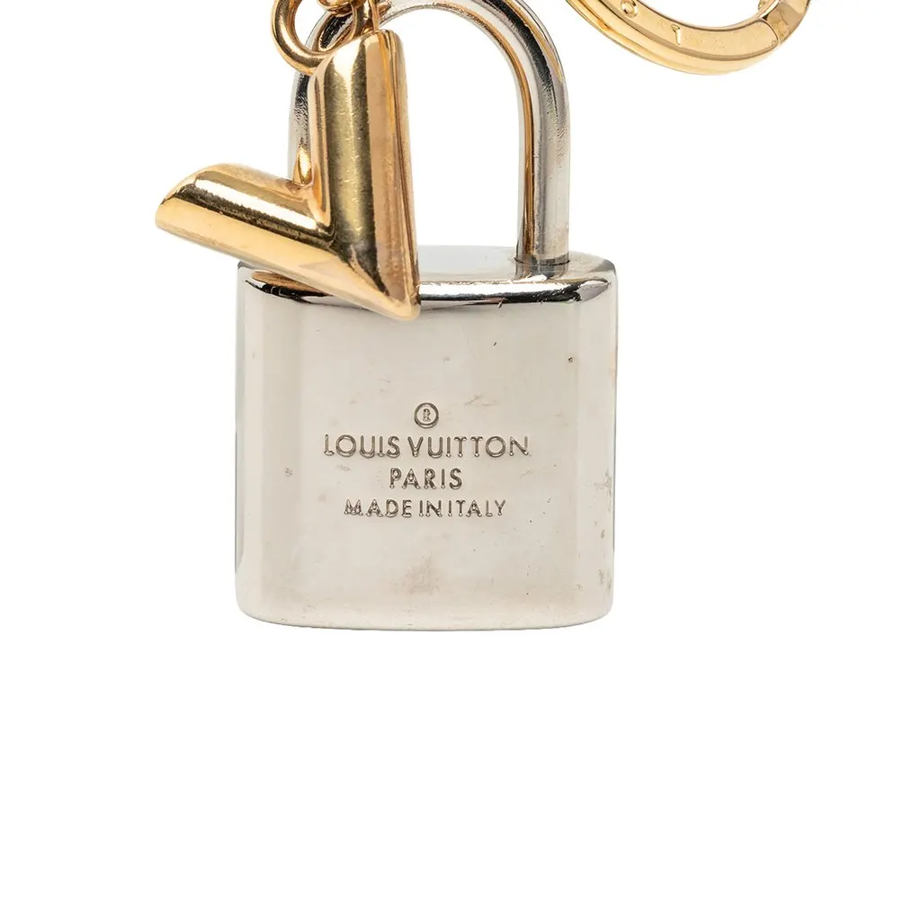 Louis Vuitton Gold Plated and Brass Kaleido V Bag Charm and Key Holder Gold Metal Very good - Model View