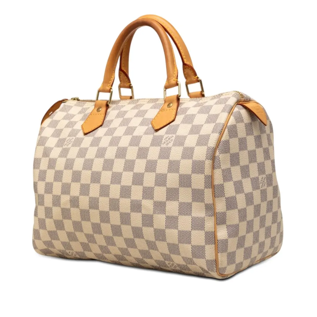 Louis Vuitton Damier Azur Speedy 30 White Very good - Back View