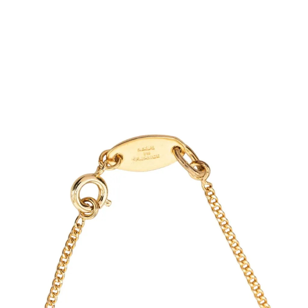 Chanel CC Gold Plated Strass Charm Bracelet Gold Metal Very good - Box View