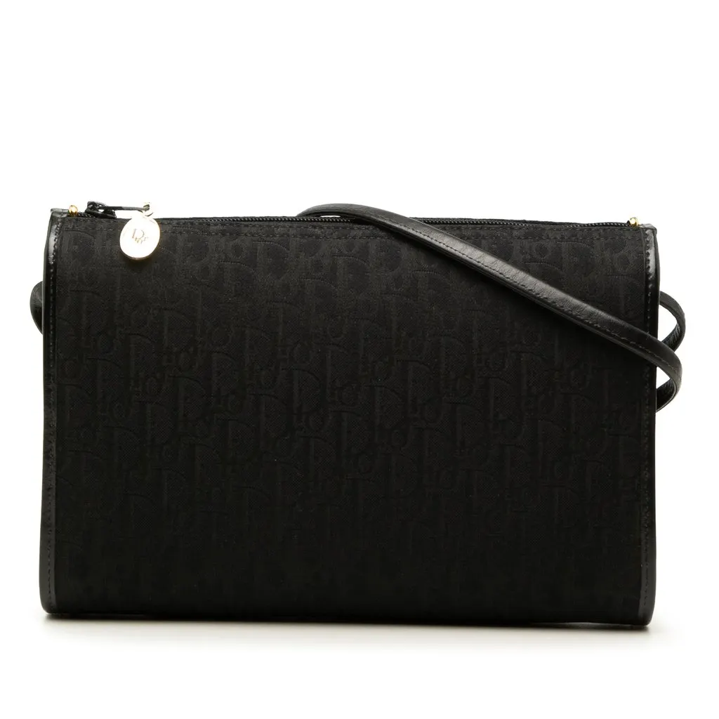 Dior Diorissimo Trotter Canvas Crossbody Black Very good - Front View
