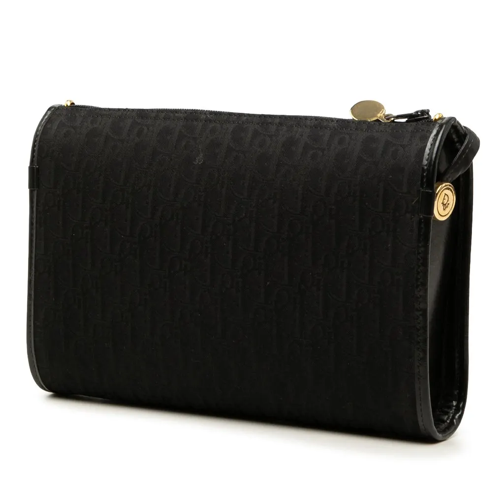 Dior Diorissimo Trotter Canvas Crossbody Black Very good - Back View