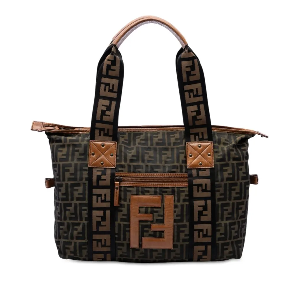Fendi Zucca Canvas FF Tote Brown Canvas Very good - Front View