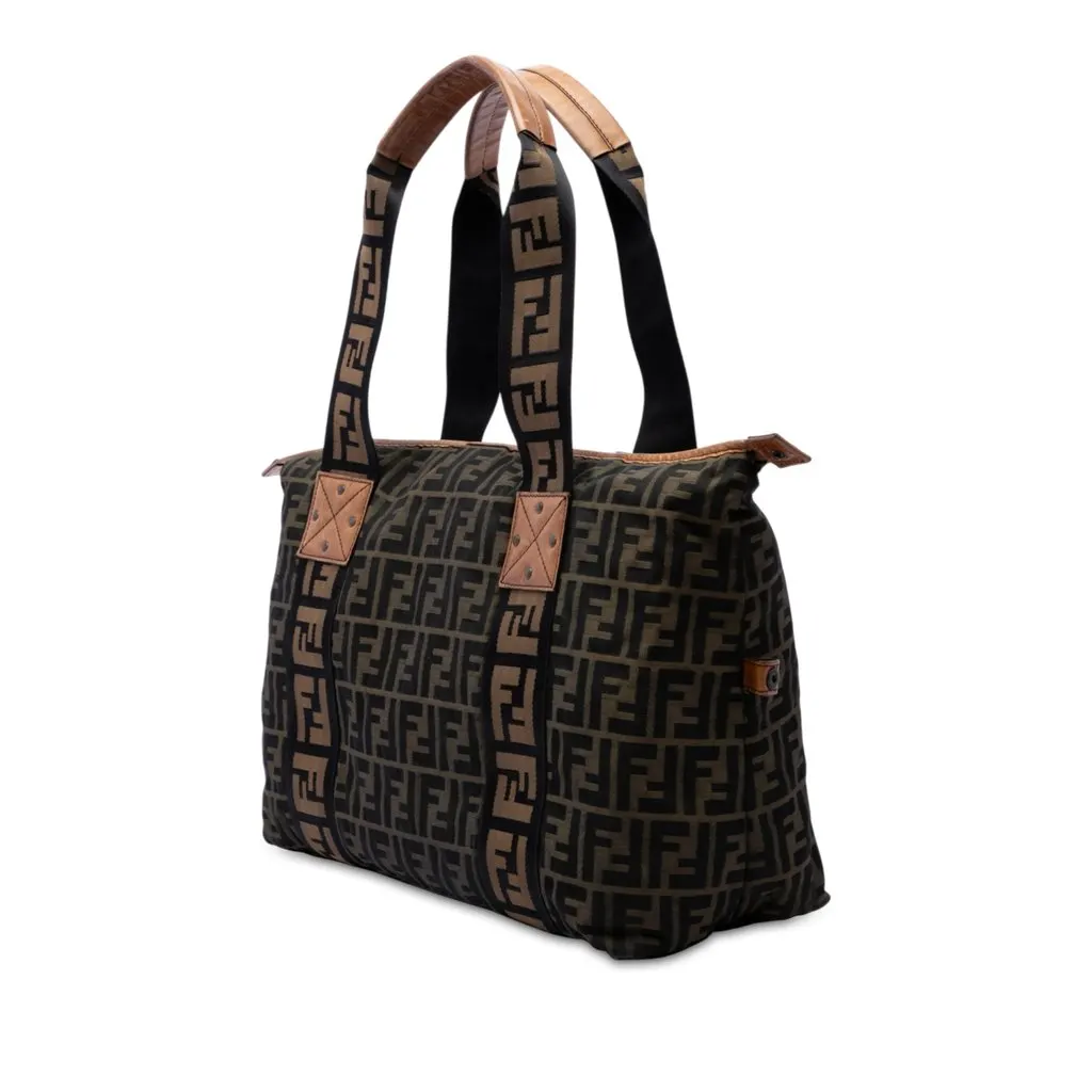 Fendi Zucca Canvas FF Tote Brown Canvas Very good - Back View