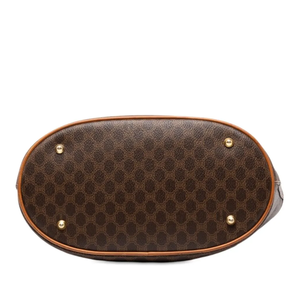 Celine Macadam Coated Canvas Tote Brown Canvas Good - Inside View